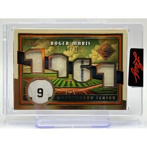 2025 Leaf Seasons in the Sun Roger Maris Legendary Season 1961 Quad Relic 6/15
